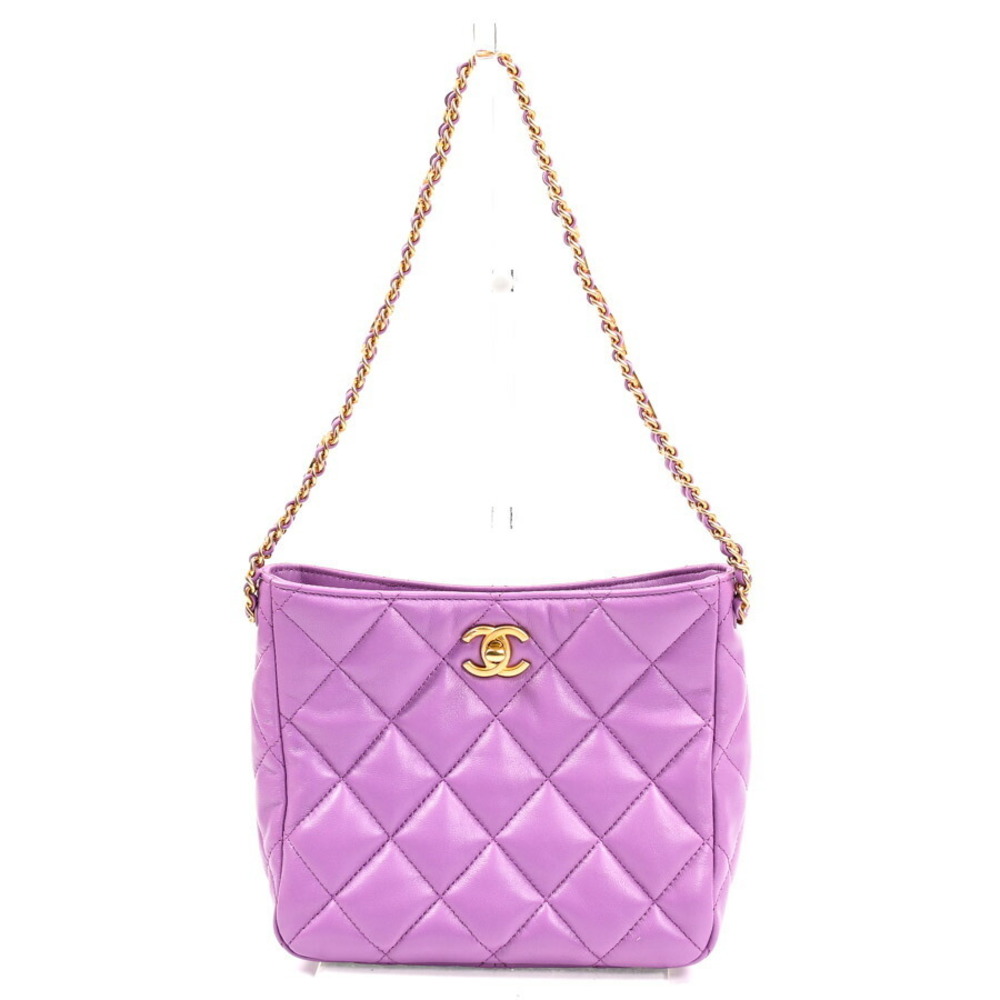 Chanel Small Hobo Shoulder Bag Purple